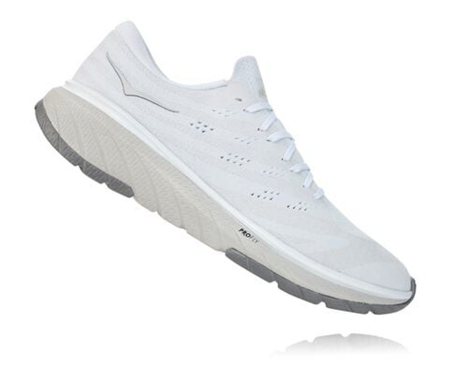 Hoka Australia One One Cavu 3 - Mens Running Shoes White - MKISY-3987